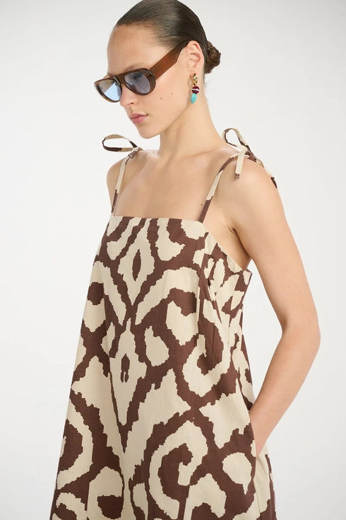Gottex Beach Life Resort Geo Drift Square Neck Mini Dress