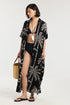 Gottex Beach Life Resort Palm Maxi Shirt Dress