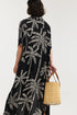 Gottex Beach Life Resort Palm Maxi Shirt Dress