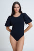 Gottex Modest Puff Sleeve High Neck One Piece