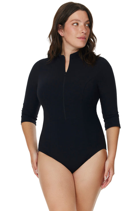 Gottex Gottex Modest Modest 3/4 Sleeve One Piece Rashguard