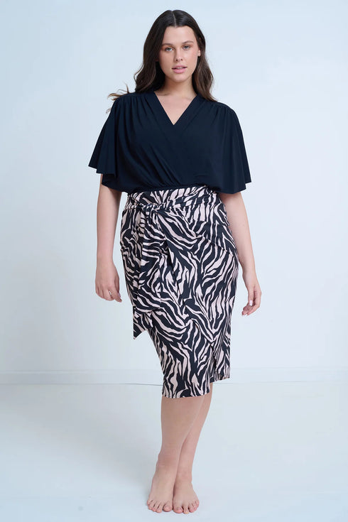 Gottex Modest Long Tie Wrap Skirt