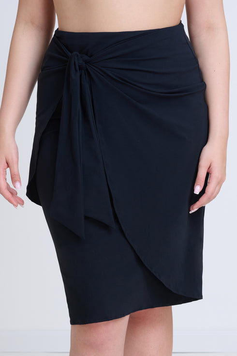 Gottex Modest Long Draped Wrap Skirt