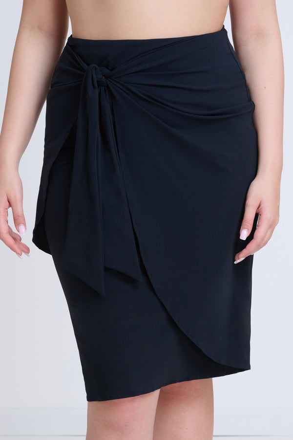 Gottex Modest Long Draped Wrap Skirt