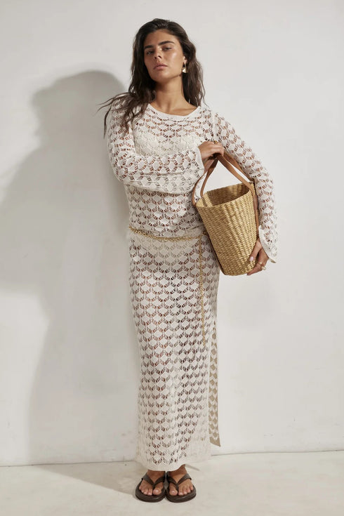 Gottex Beach Life Rama Open Back Crochet Maxi Dress
