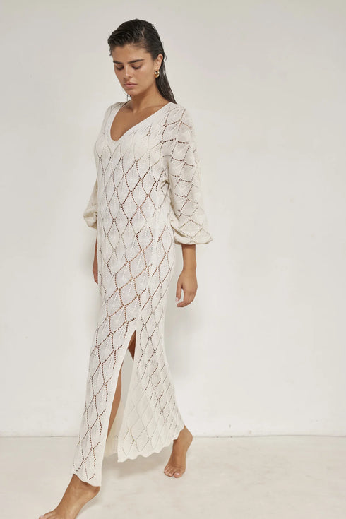 Gottex Beach Life Belinda V-Neck Crochet Dress