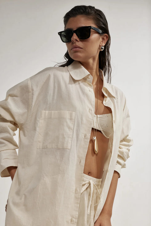 Gottex Beach Life Harper Oversized Button Down Top