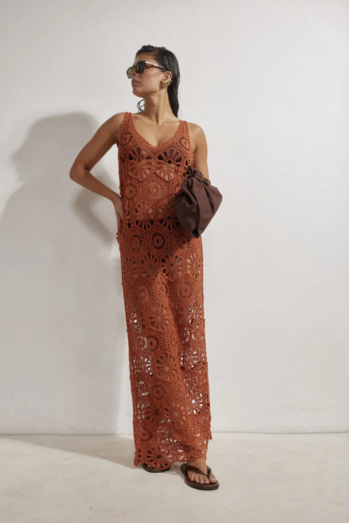 Gottex Beach Life Charlie Lace Scoop Neck Maxi Dress