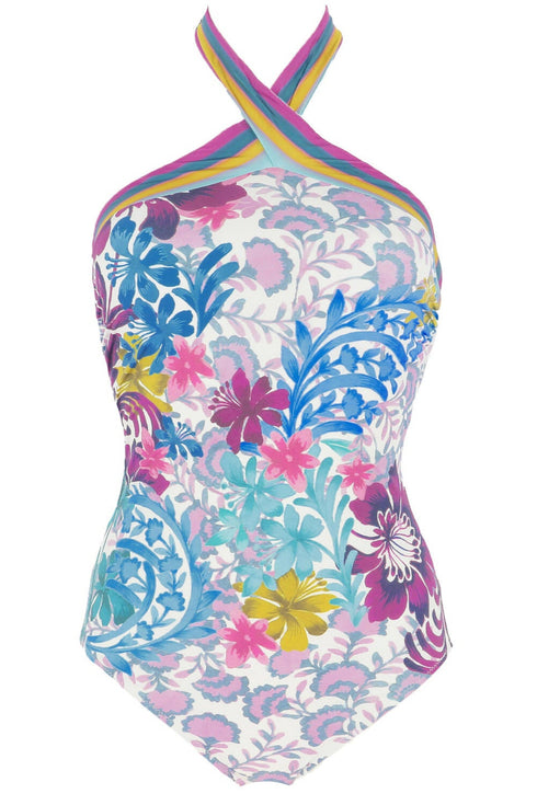 Gottex Bali High Neck Swimsuit In Multi