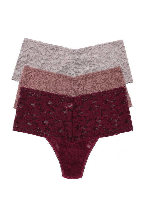 Hanky Panky Retro Lace Thong Holiday 3 Pack Cracker