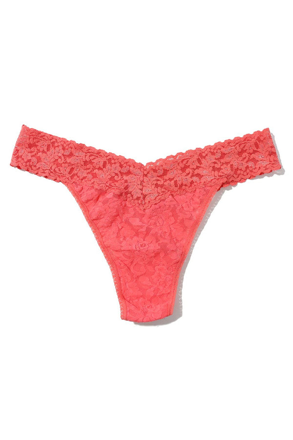 Hanky Panky Signature Lace Original Rise Thong Courageous Coral
