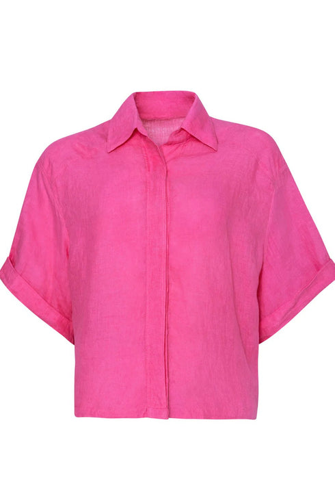 PQ Swim Hot Pink Linen Top