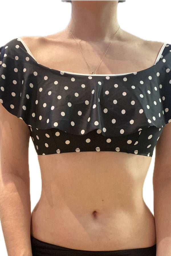 Antigel 22b La Pois Toujours Swimming top with ruffles band