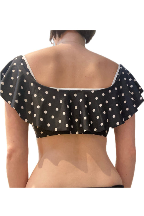 Antigel 22b La Pois Toujours Swimming top with ruffles band