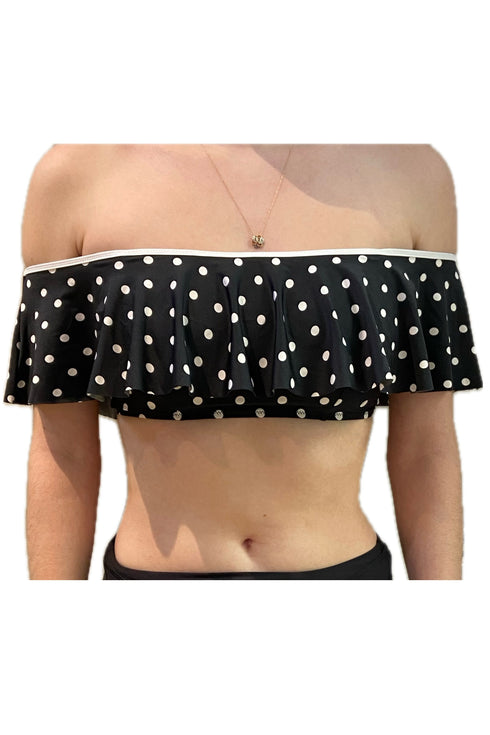 Antigel 22b La Pois Toujours Swimming top with ruffles band