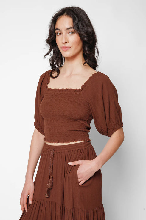 Koy Resort Miami Smocked Crop Top