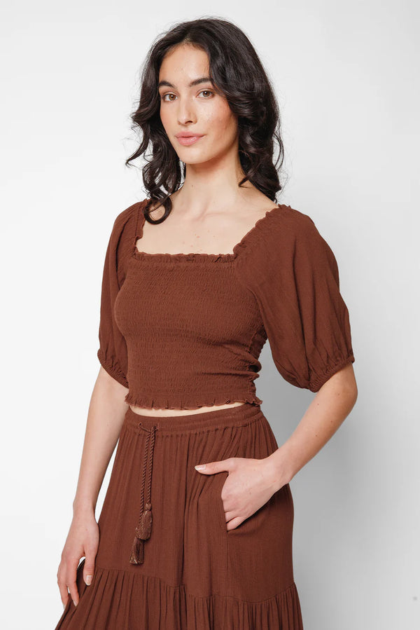 Koy Resort Miami Smocked Crop Top