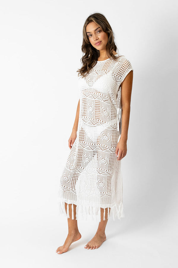 Koy Resort Santorini Fringe Long Cover Up
