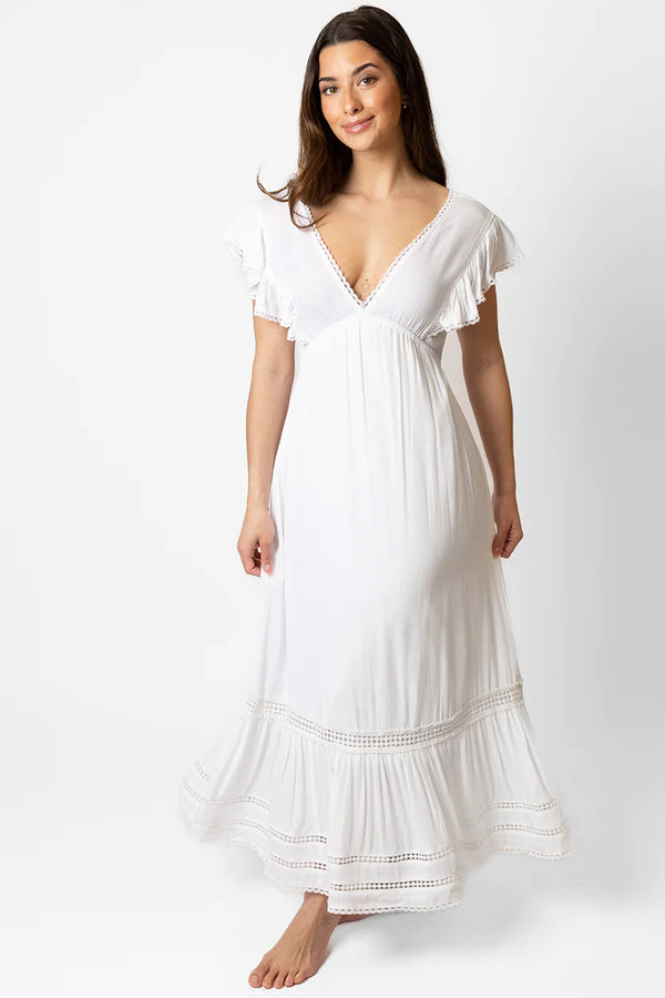 Koy Resort Miami Luxe Ruffle Sleeve Maxi