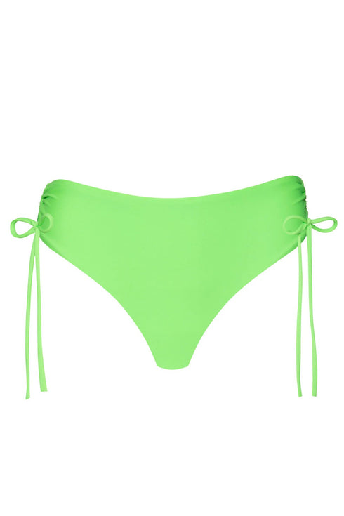 PQ Swim Kelly Green Ruched High Waist Bottom