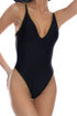 Luli Fama Luli Chic V Neck One Piece Bodysuit