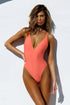 Luli Fama Luli Chic Luxe Stritc V Neck One Piece Bodysuit