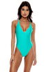 Luli Fama Luli Chic Luxe Stritc V Neck One Piece Bodysuit