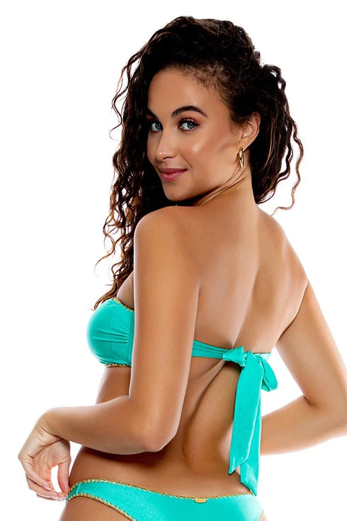 Luli Fama Luli Chic Luxe Stitch Free Form Bandeau Top