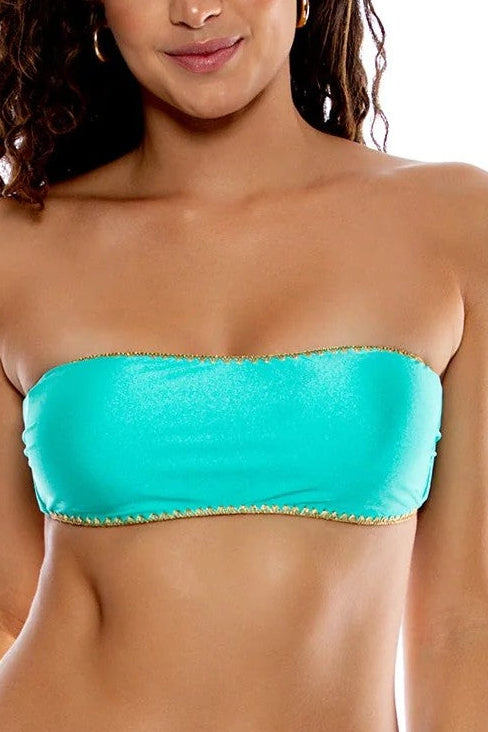 Luli Fama Luli Chic Luxe Stitch Free Form Bandeau Top