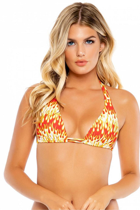 Luli Fama Flame Of Love Triangle Halter Top