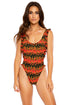 Luli Fama Flame Of Love Tank Open Sides Thong One Piece Bodysuit