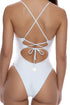 Luli Fama Cosita Buena Square Neck Laced Up One Piece