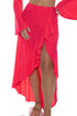 Luli Fama Cosita Buena Ruffled High-lo Slit Skirt