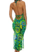 Luli Fama Mystical Garden Maxi Halter Dress