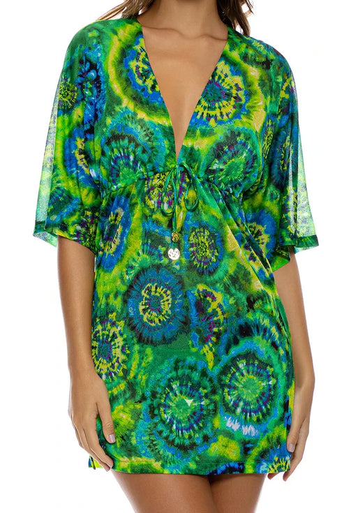 Luli Fama Mystical Garden Short Tunic