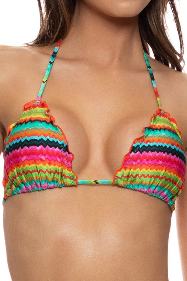 Luli Fama Hola Verano! Wavy Triangle Top