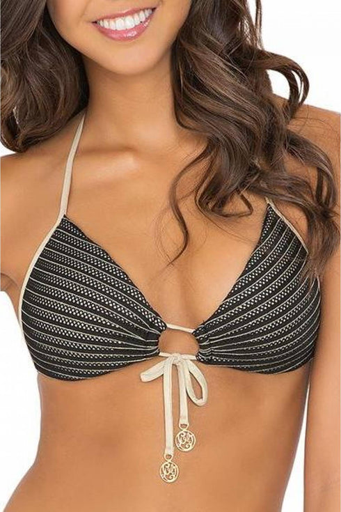 Luli Fama Moon Over Miami Molded Push Up Bandeau Halter