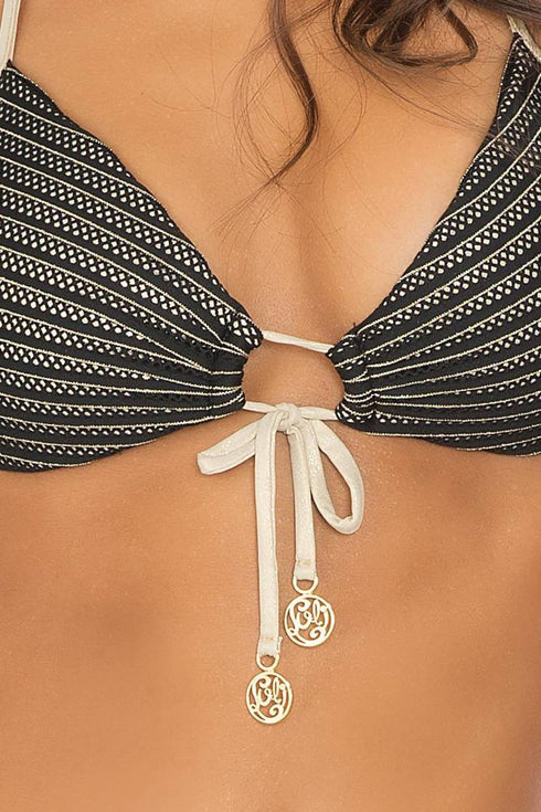 Luli Fama Moon Over Miami Molded Push Up Bandeau Halter