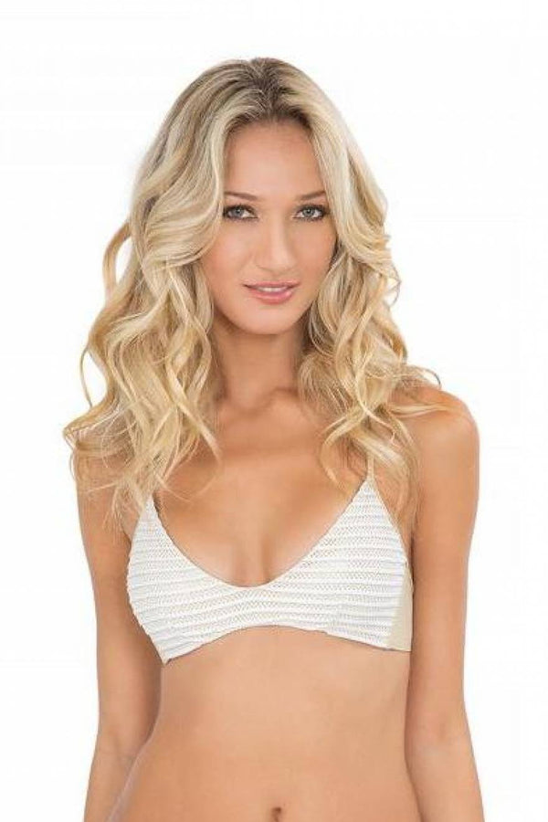 Luli Fama Moon Over Miami Criss-cross Back Bra Top