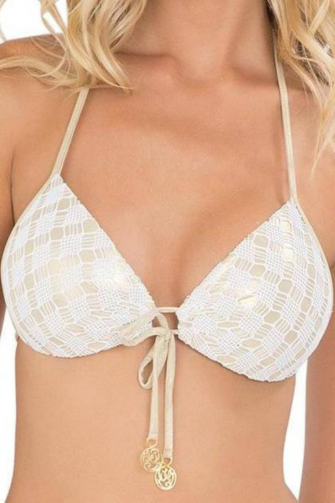 Luli Fama Diamantes De Coral Molded Push Up Bandeau Halter