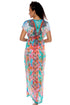 Luli Fama Boho Chic Cap Sleeve Long Caftan