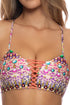 Luli Fama Lil Gem Lace Up Sporty Bra