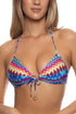 Luli Fama Tribal Beach Molded Push-Up Bandeau Halter Top