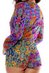 Luli Fama Gipsy Soul Wrap Front Long Sleeve Romper