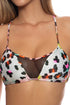 Luli Fama Salty Skin Mesh Cutout Criss-Cross Back Sporty Bra