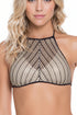 Luli Fama Desert Babe HIGH NECK ILLUSION HALTER TOP