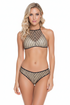 Luli Fama Desert Babe HIGH NECK ILLUSION HALTER TOP