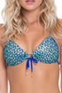 Luli Fama Blue Kiss Molded Push Up Bandeau Halter Top