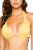 Luli Fama Orillas Del Mar Ribbed Double Strap Sliding Halter Bikini Top