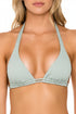 Luli Fama Orillas Del Mar Ribbed Double Strap Sliding Halter Bikini Top